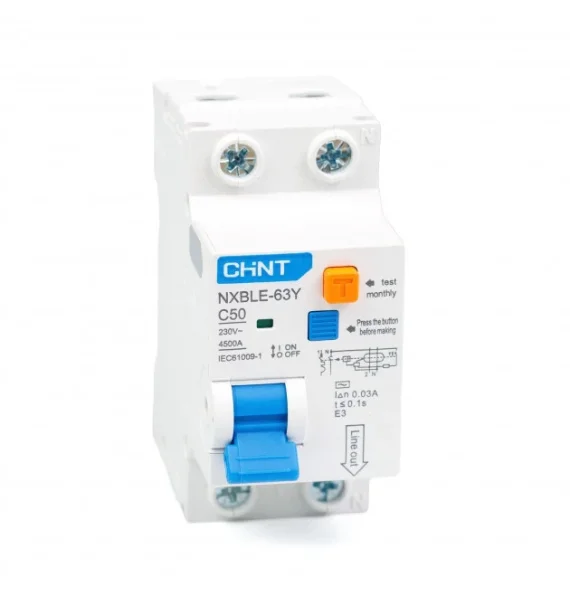 Chint Nxble 63Y 1Pn 50A 30Ma Electronic Type Ac Differential Automatic Acar 45Ka