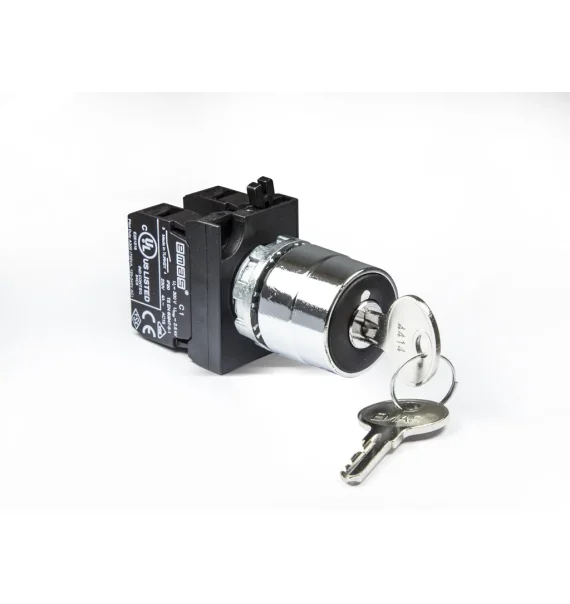 Emas CM Series Metal 2NO II-0-I 60° Keyed Double Turn, Key Released in 0 Position Only 22mm — CM101AA32