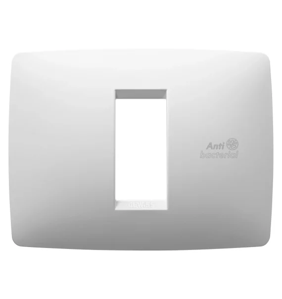 Gewiss GW16101AB – Frame, 1 module, antibacterial technopolymer, Glossy White, Chorusmart