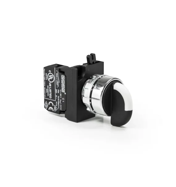 Emas CM Series Metal 1NO 0-I 60° Selector Stay-Put 22 mm — CM100S20