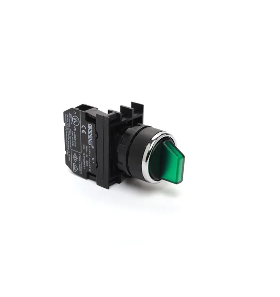 Gold B Series Plastic Selector 1NO (0-I) 60° Stay Slotted Yellow 22 mm Bouton — B100SL20Y