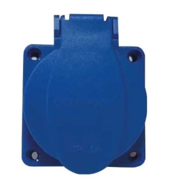 Çetinkaya Single Phase Socket 1×16 (16A) – Blue
