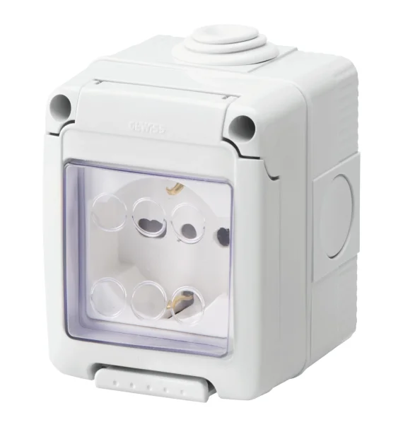 Gewiss 27 COMBI GW27842 – Italian/German standard rosetka 2P+E, 16A, dual amperage, IP55
